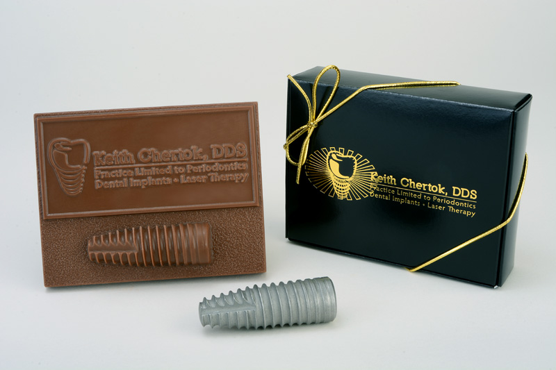 Custom Molded Chocolate Part-Logo Bar