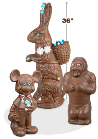 Large chocolate figures